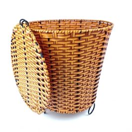 Sọt rác nhựa giả mây có nắp kín