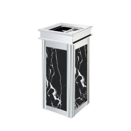 Thùng rác đá cửa xả rác ở trên