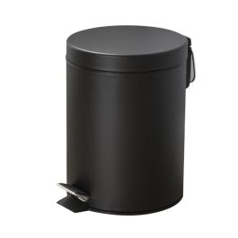 Thùng rác inox đen đạp chân