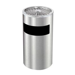 Thùng rác inox tròn có gạt tàn B-131-03