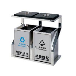 Thùng rác ngoài trời 2 ngăn 