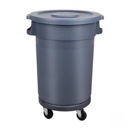 Thùng đựng rác nhựa tròn nhà bếp 80l, 120l, 168l có nắp, bánh xe giá rẻ
