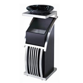 Thùng rác sảnh viền trắng khay gạt tàn thủy tinh
