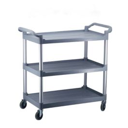 Xe đẩy 3 tầng nhựa khung nhôm tròn