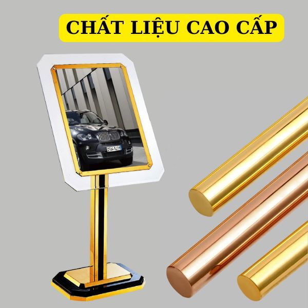 Bảng menu khung viền inox mặt kính - hình 4