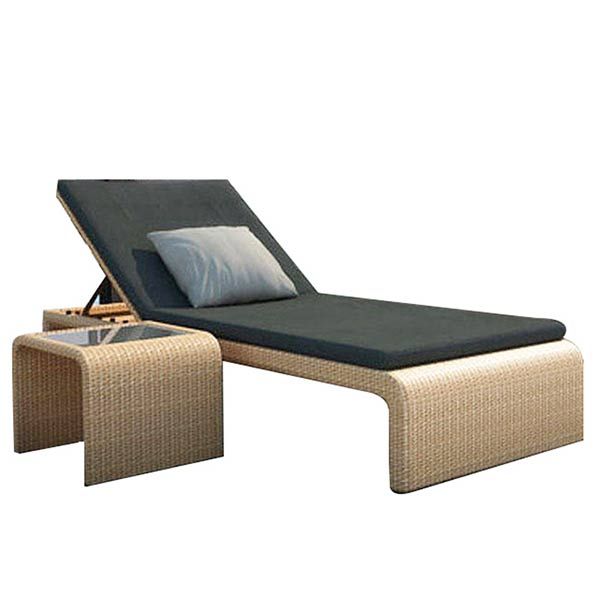 Ghế tắm nắng bể bơi mây nhựa PE - hình 4