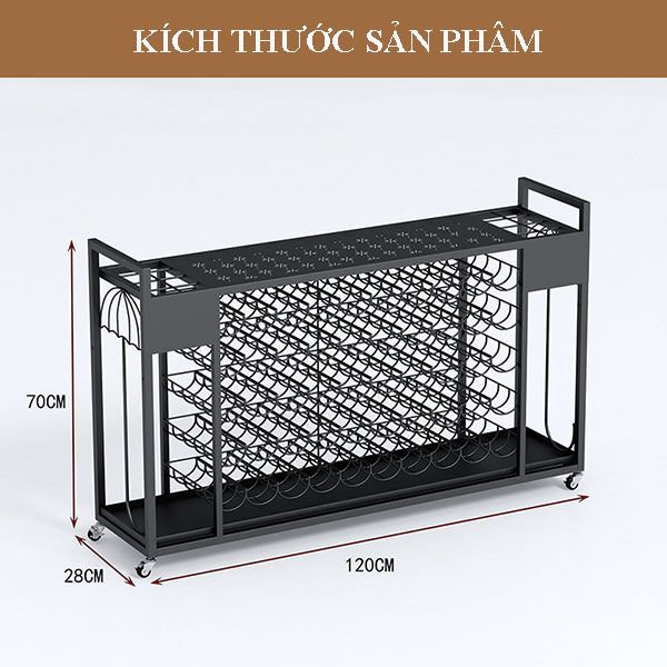 Giá để ô 5 tầng thép sơn tĩnh điện - hình 3