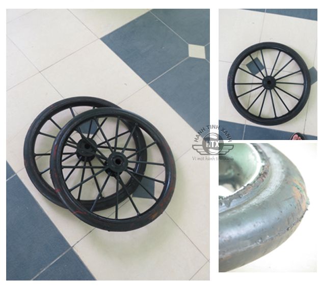 Bánh xe đẩy rác - hình 4