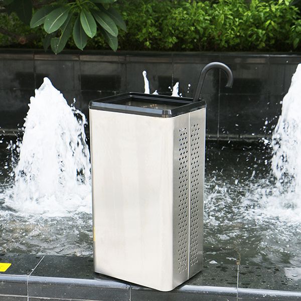 Thùng đựng ô dù inox trắng - hình 3