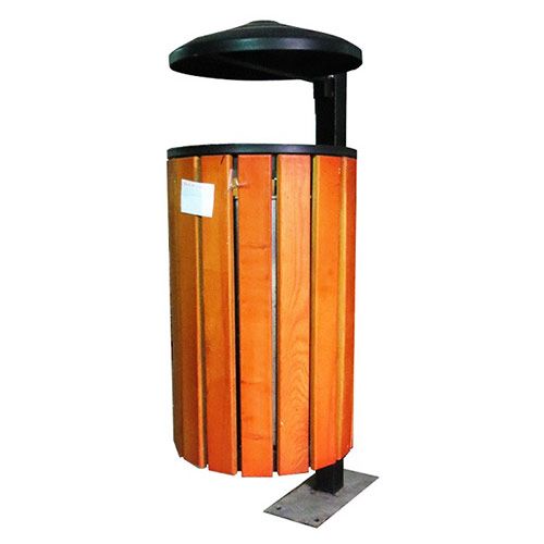 Thùng rác gỗ treo đơn - hình 3
