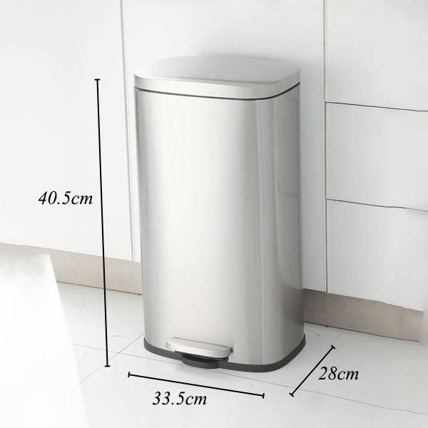 Thùng rác inox đạp chân vuông 20L - hình 6