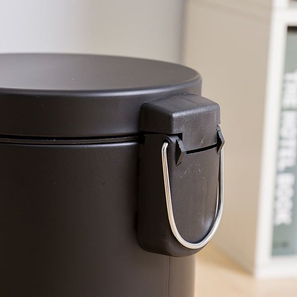 Thùng rác inox đen đạp chân - hình 6