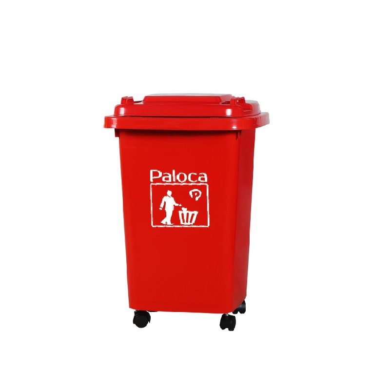 Thùng sọt đựng rác nhựa 60l lít HDPE, Composite có nắp đậy, bánh xe giá rẻ - hình 4