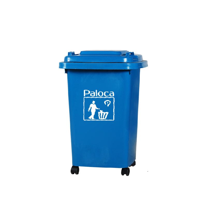 Thùng sọt đựng rác nhựa 60l lít HDPE, Composite có nắp đậy, bánh xe giá rẻ - hình 5