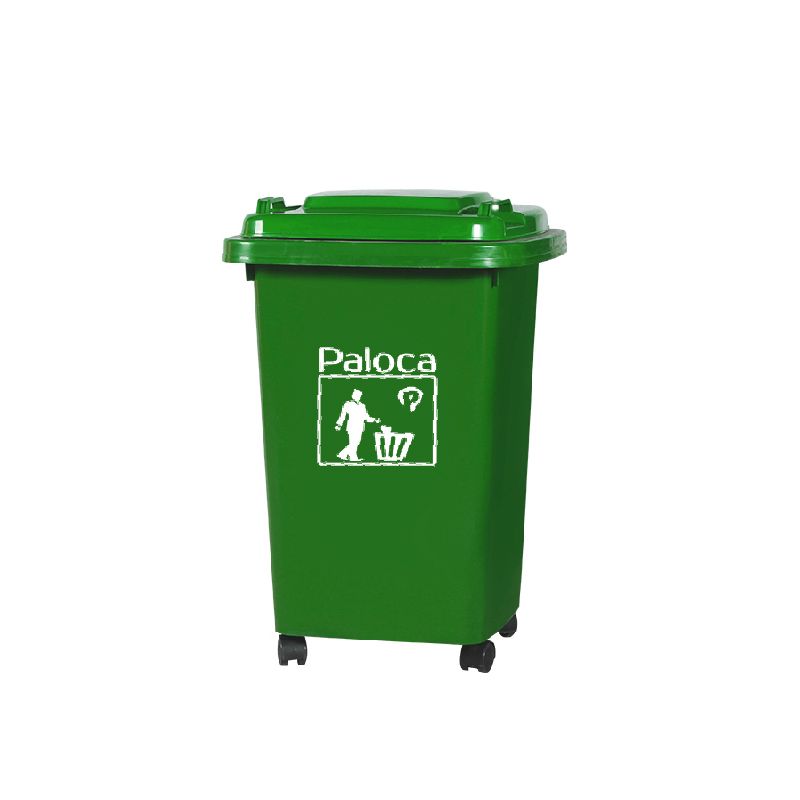 Thùng sọt đựng rác nhựa 60l lít HDPE, Composite có nắp đậy, bánh xe giá rẻ - hình 6