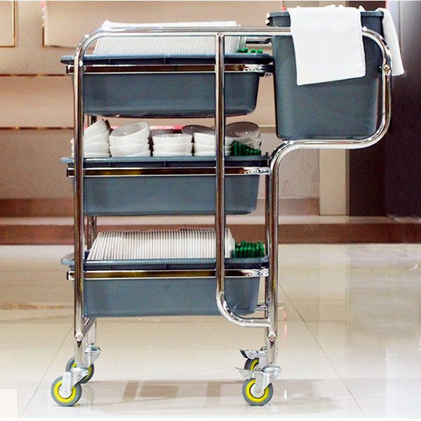 Xe dọn bát đĩa nhà hàng - hình 3