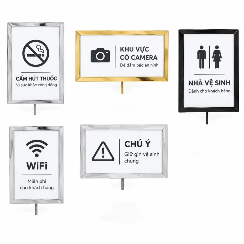 Bảng thông báo gắn đầu cột chắn dây chùng A3 A4
