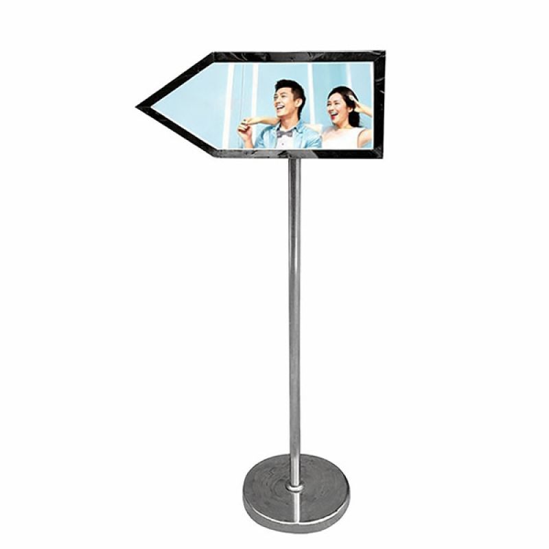 Biển chỉ dẫn inox trắng mũi tên