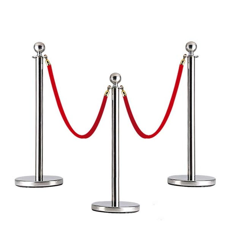 Cột chắn inox dây nhung trùng