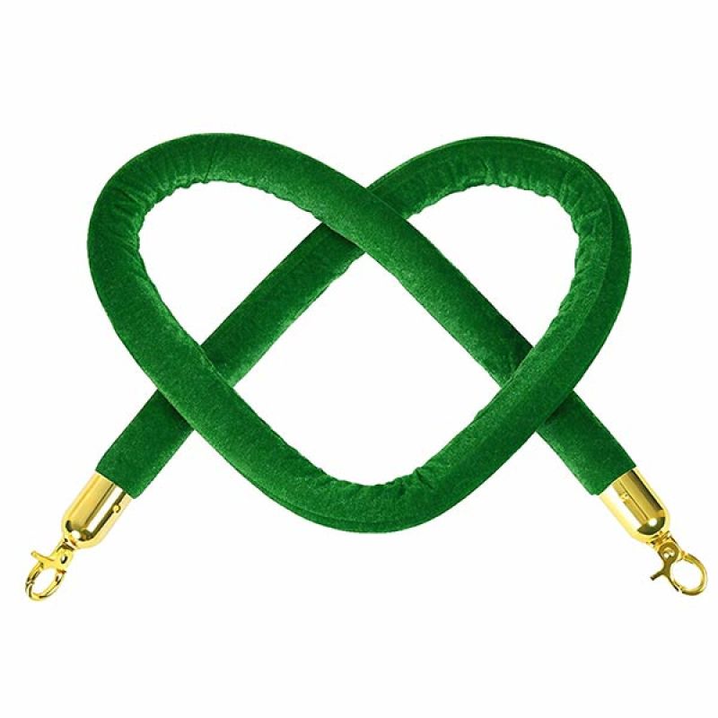 Dây nhung xanh lá của cột chắn inox