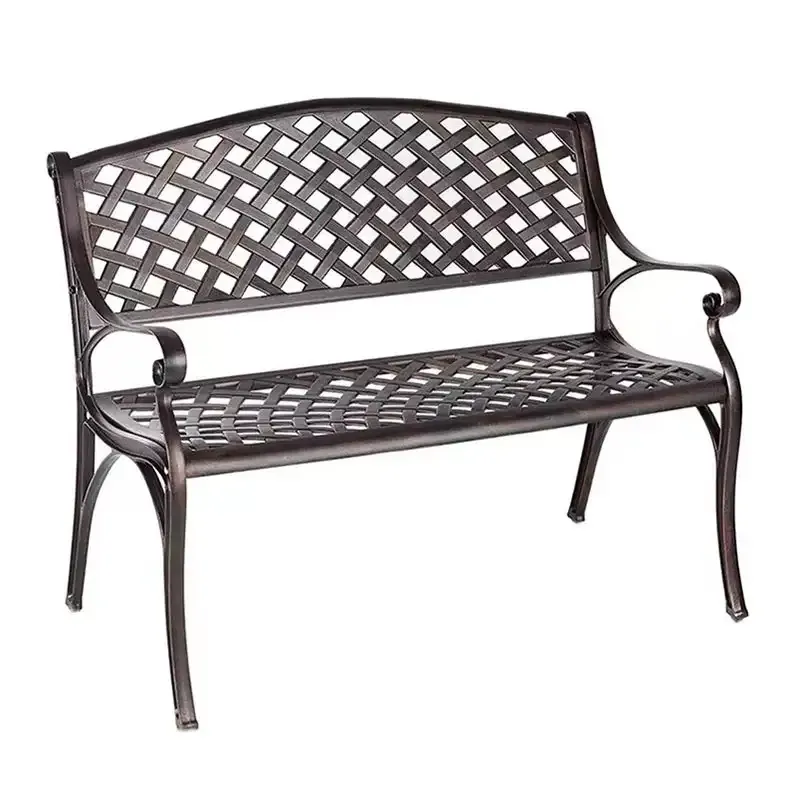 Ghế nhôm đúc dài sân vườn có tựa PTGN-10