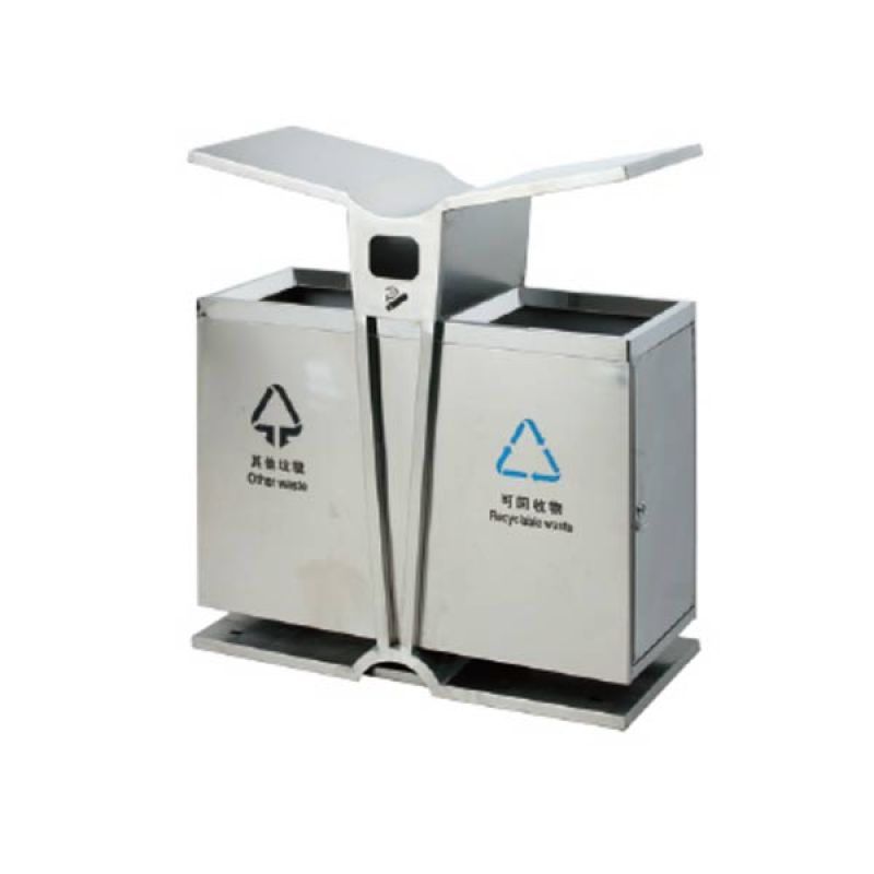 Thùng đựng rác thải ngoài trời inox