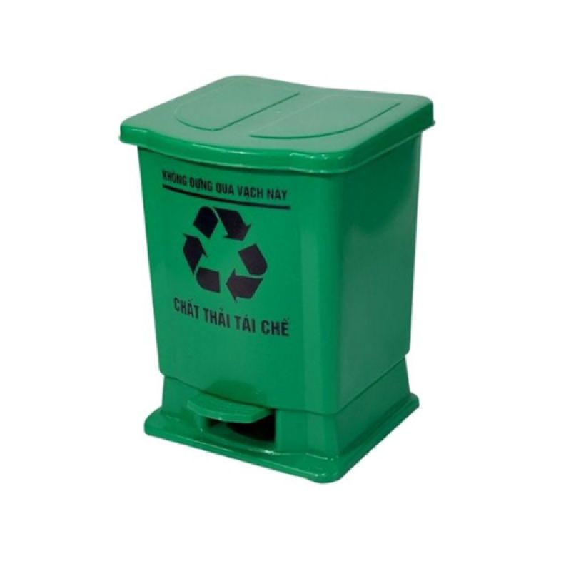 Thùng rác 30L đạp chân #4 màu phân loại rác