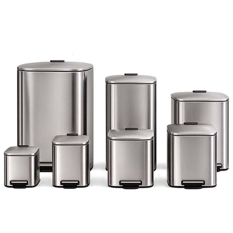 Thùng rác inox đạp chân vuông Paloca
