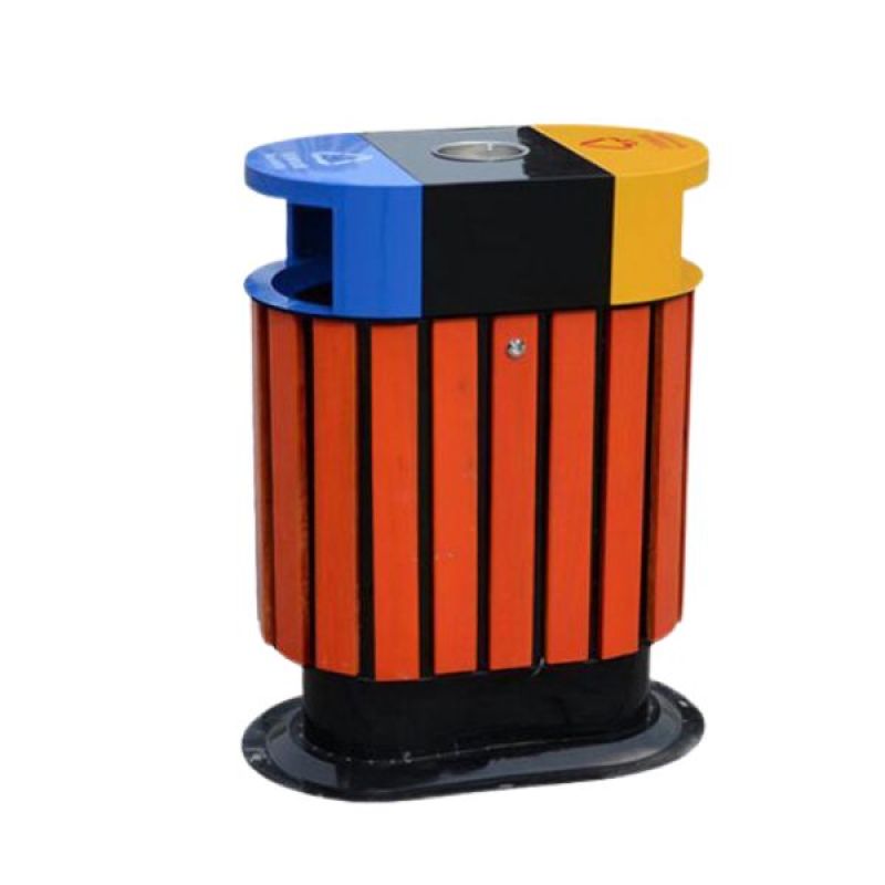Thùng rác giả gỗ ngoài trời