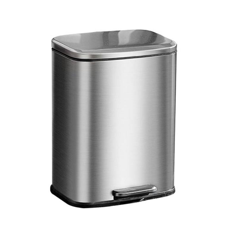 Thùng rác inox đạp chân vuông 6L