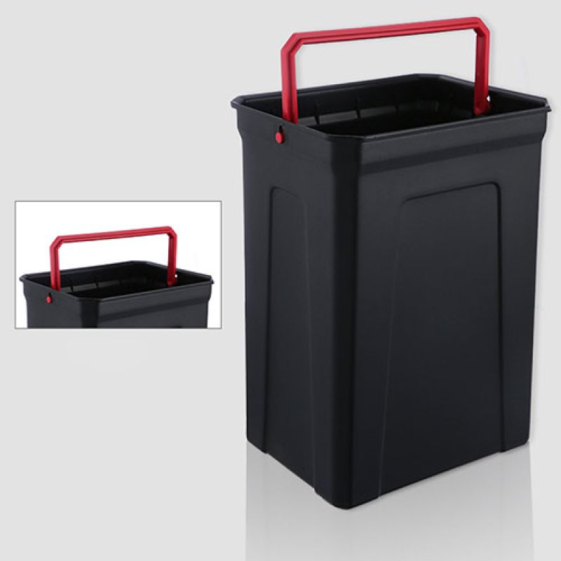 Thùng rác inox chữ nhật sọc đen trắng gạt tàn giá rẻ