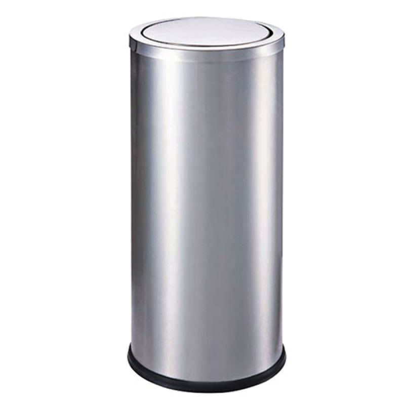 Thùng rác inox tròn nắp bập bênh Ø30cm