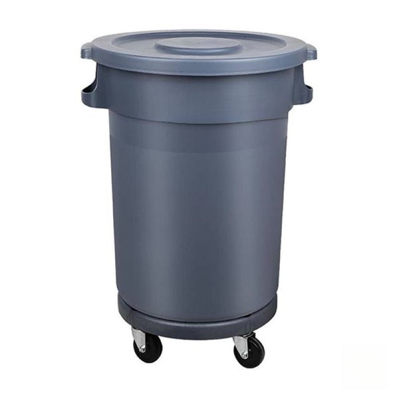 Thùng đựng rác nhựa tròn nhà bếp HDPE có bánh xe