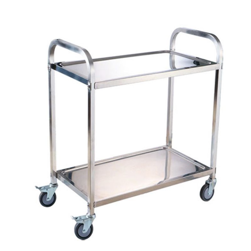 Xe đẩy inox 2 tầng - Cam kết giá rẻ nhất, giao hàng Toàn Quốc