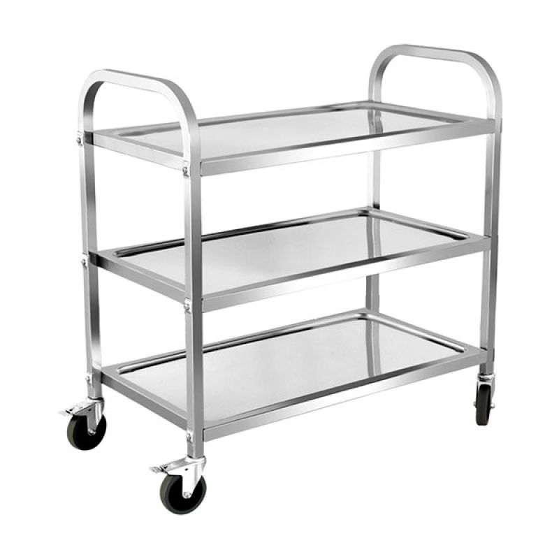 Xe đẩy thức ăn 3 tầng inox 304