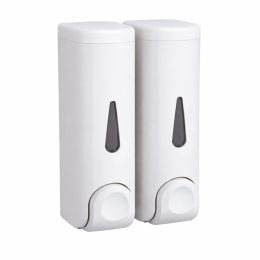 Bình đựng dầu gội sữa tắm bằng nhựa 2 ngăn