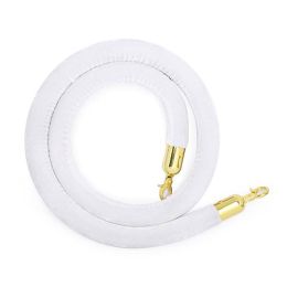 Dây nhung trắng khóa inox vàng/ trắng