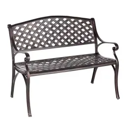 Ghế nhôm đúc dài sân vườn có tựa PTGN-10
