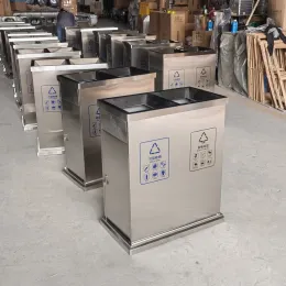 Thanh lý thùng rác inox đôi nắp lật