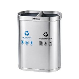 Thùng đựng rác inox 2 ngăn không nắp