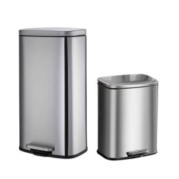 Thùng rác inox đạp chân vuông mẫu mới