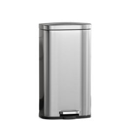 Thùng rác inox đạp chân vuông 16L
