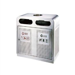 Thùng rác inox ngoài trời có gạt tàn A37-Z
