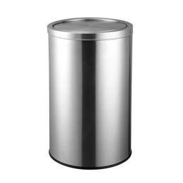 Thùng rác inox tròn nắp bập bênh cỡ lớn