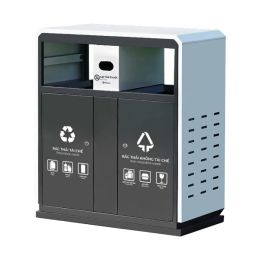 Thùng rác kim loại ngoài trời