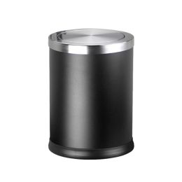 Thùng rác thép sơn đen nắp lật Ø25
