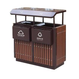 Thùng rác 2 ngăn có mái che