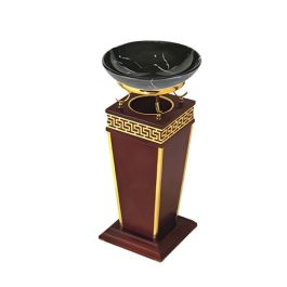 Thùng rác gỗ khay đá đẹp