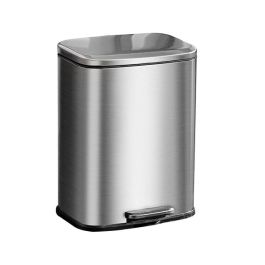 Thùng rác inox đạp chân vuông 6L