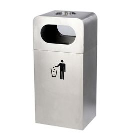 Thùng rác inox gạt tàn loại lớn